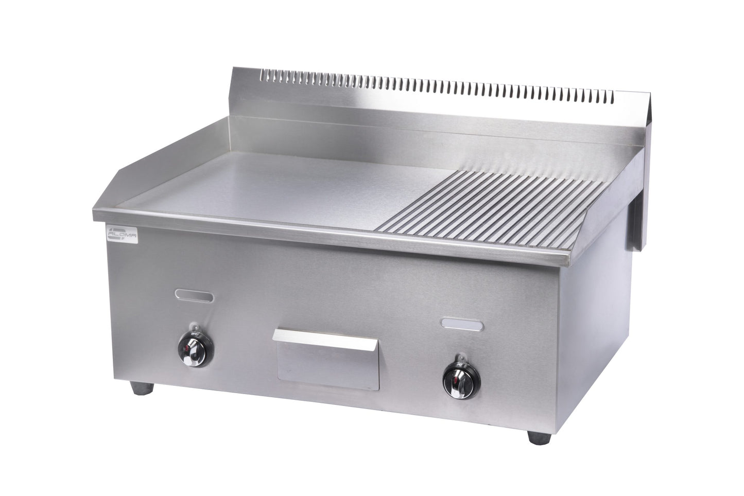GAS GRIDDLE HALF GROOVED (720MM)