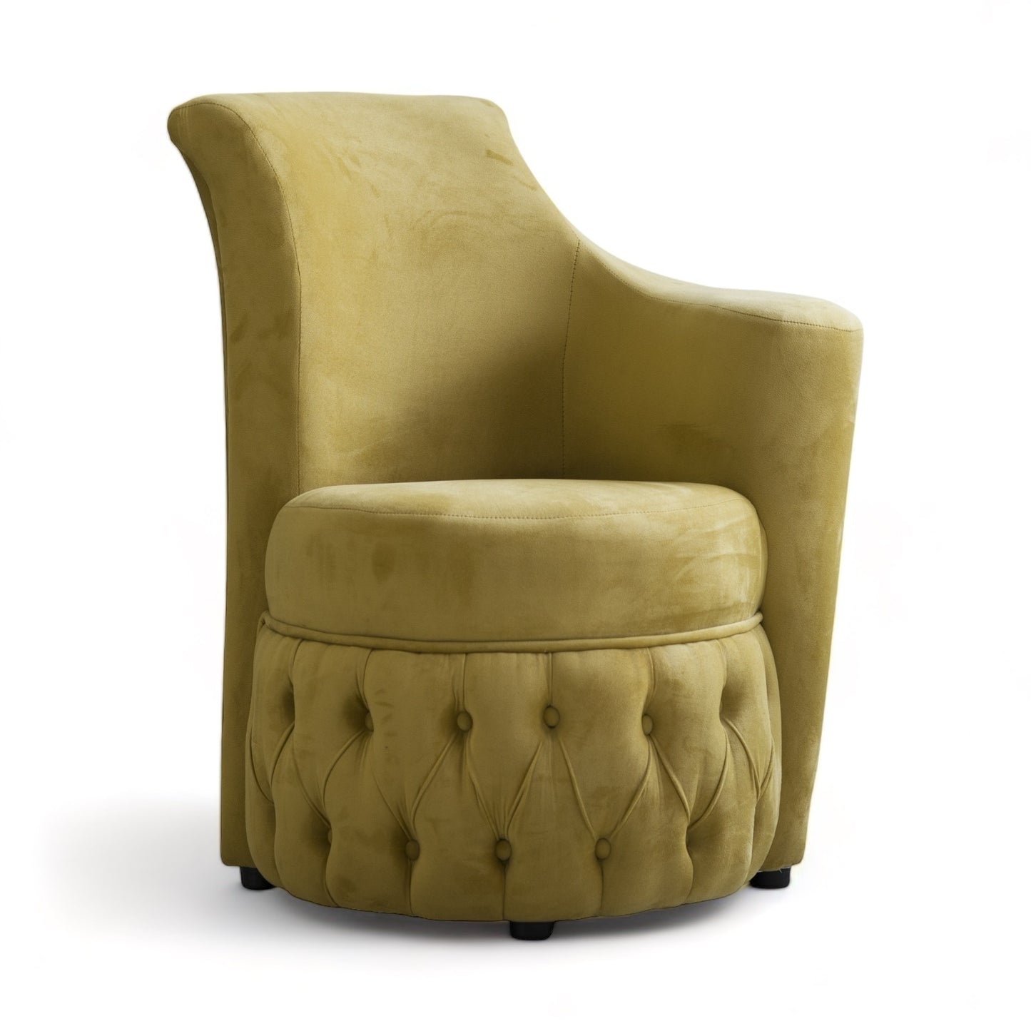 YELLOW HALF ARM OCCASIONAL CHAIR