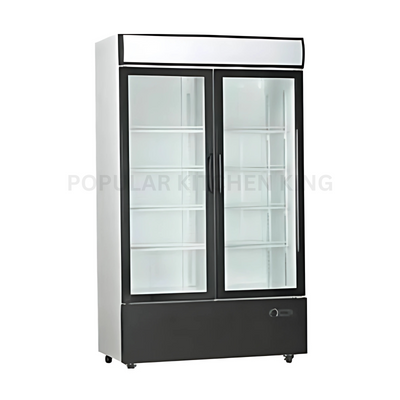Double Door Display Fridge – Upright Glass Door Commercial Refrigerator
