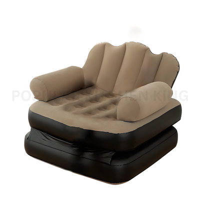 Inflatable Folding Sofa Bed with Arm Rest – Convertible Air Couch + Bed