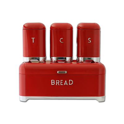 Bread Bin With Matching Canister Set